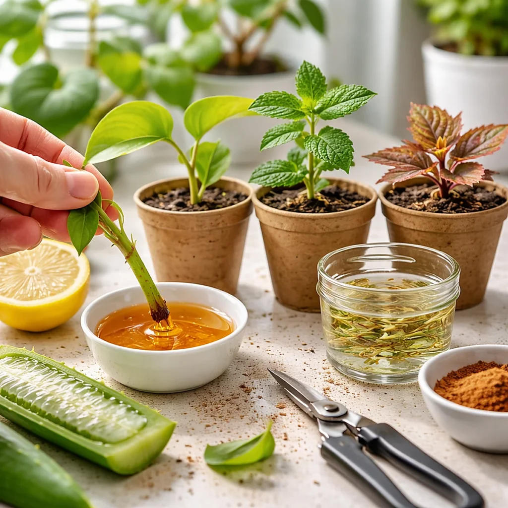 Jak ukorzenić sadzonki bez ukorzeniacza – domowe sposoby: miód, aloes i sadzonki w doniczkach