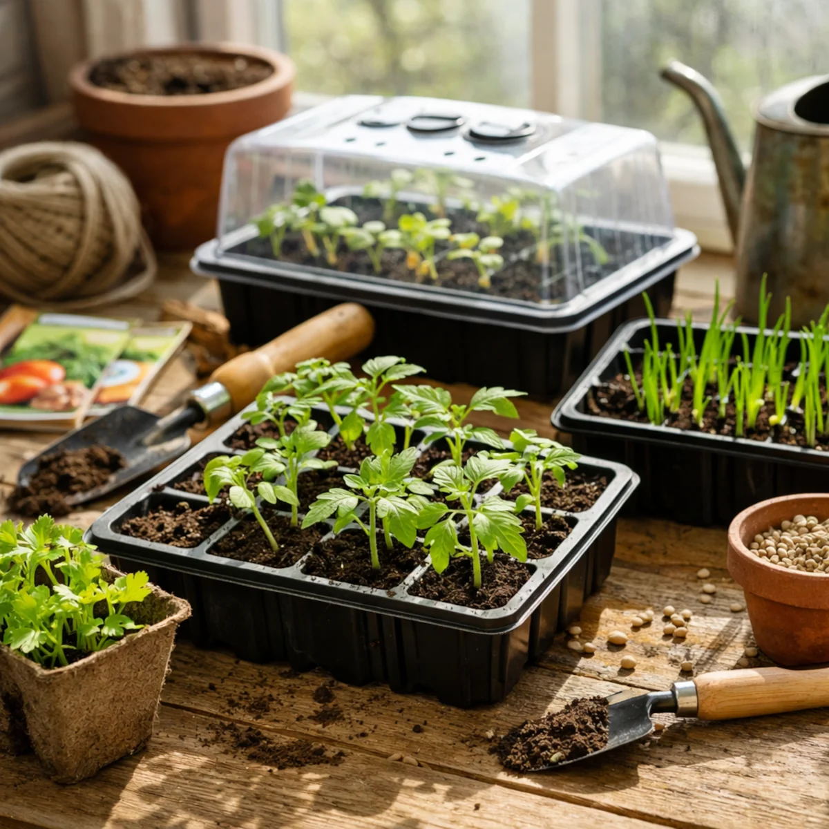 Rozsada warzyw przy oknie – co siać w lutym i marcu na parapecie
